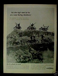 1965 Harley Motorcycle Motor Bike 50cc. to 1200cc. Ad