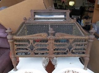 RARE Antique Ornamental Cast Iron MARKEL Electric Fireplace Heataire 