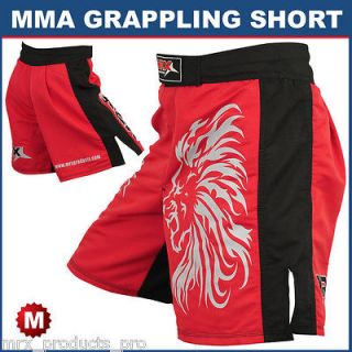 MMA Shorts Grappling Shorts ufc Fight Martial Arts Kick Boxing Red 