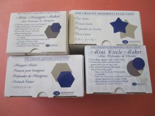 Creative Memories UChoose New Boxed Hexagon Star Mini Circle Paper 