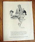 1960 Massachusetts Mutual Life Insurance Ad Norman Rockwell Artwork 