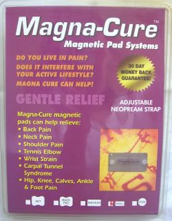Magna Cure Magnetic Therapy Pad Pads Strap Back Neck Shoulder Hip Knee 