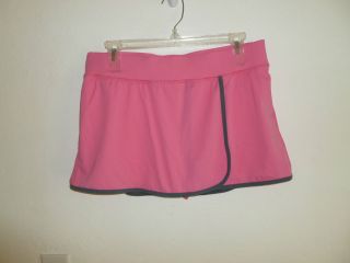 Lands End NWT Swim Skirt Cosmos Pink with Gray Trim Size 10