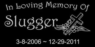 In Loving Memory Of Granite w/Cross Pet Memorial Grave Marker