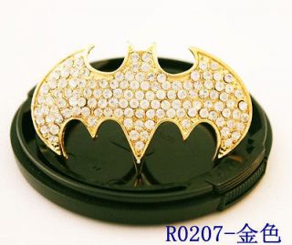   Gothic Punk Metal Batman Bat Shape Double Two Finger Ring Gold R0207