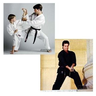   ProForce 6 oz Lightweight Karate Uniforms Black & White Size 0000 To 6
