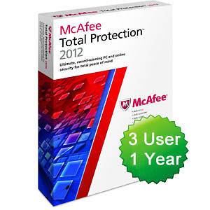 mcafee total protection 2012 3 user in Software