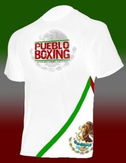 PUEBLO BOXING Mexico Flag Champion white t shirt Cleto Reyes Grant 