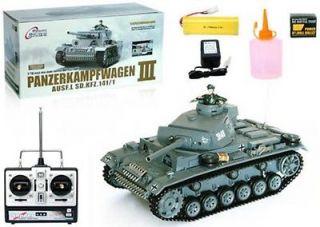   Panzer w/Figure + SOUND + SMOKE Airsoft Battle Tank RC Remote Control