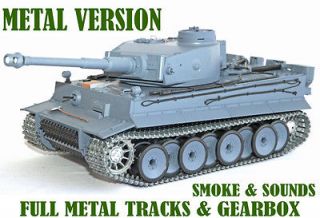 16 German Tiger I RC Super Metal Tank Full Metal Tracks, Gearbox 
