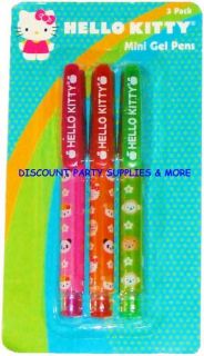 Hello Kitty 3pc Mini Gel Pens School Art Craft Supplies