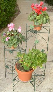 tier spiral staircase metal plant stand, planter