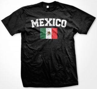 Mexico World Cup Soccer Mexican Pride Flag Mens T Shirt