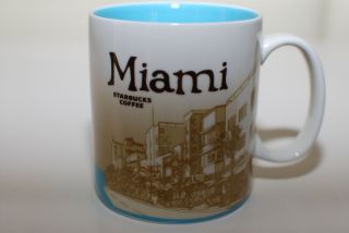 Starbucks 2011 Miami City Mug Collector Series Global Icon City Mug 16 