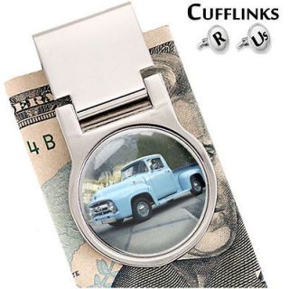 1956 Ford Blue Classic Pickup Truck Money Clip