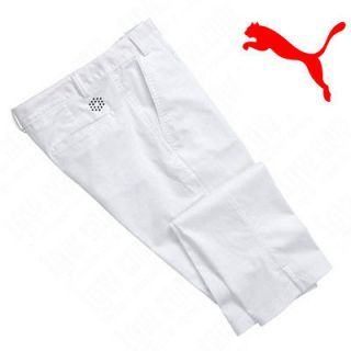 NWT 2012 Puma Mens Golf Style Pants Trousers White 34x32 Rickie 