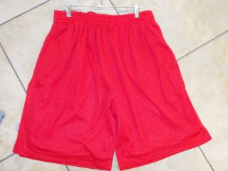 RED mesh shorts by PRO CLUB Comfort Mesh basket ball skater sports 