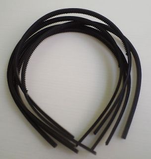   LOT 12 pcs 5mm Wind Satin Headband Black Metal Hair band Simple Basic