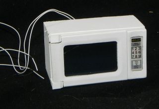 Dollhouse Miniature Microwave 12V Lighted White Legacy Minis 112 