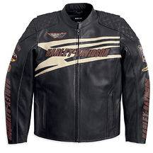 Harley Davidson Mens Sprocket Perforated Leather Jacket 97116 12VM 