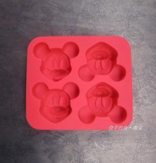 Mickey Mouse Cartoon Multi Use Red ColorSilicone Cup Cake / Pudding 