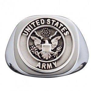 FRANKLIN MINT  U.S. Army Sterling Silver Ring   Size 14