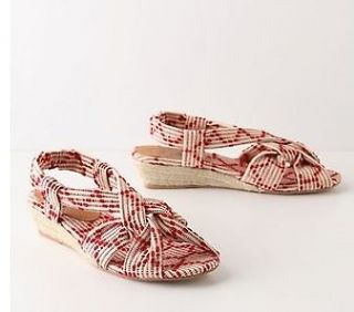 Anthropologie Racing Red Sandals by Lucky Penny SZ 6