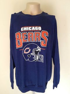 Vtg 80s Chicago Bears Crewneck thin Sweatshirt XL jersey Payton 