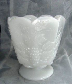 Unfairly Stigmatized E. O. Brody Paneled Grape Milk Glass Vase