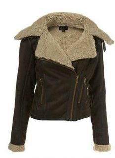   Style Faux Suede Sherpa Liner Big Lapel Warm Casual Jackets S M L