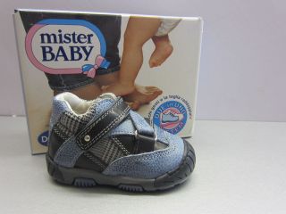 Mister Baby by Dr.Scholl Jolie Azzurro/Nero (Blue/Black) Velcro Shoe 