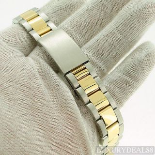 19mm Gold Stainless Steel Two Tone Oyster Watch Band for Rolex Date 
