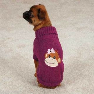 SMALL mini dachshund min pin cairn terrier DOG SWEATER MONKEY BUSINESS 