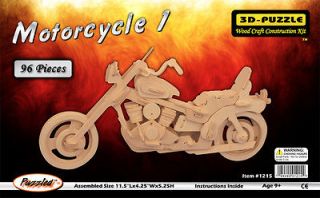 Harley Davidson Motorcycle 3D Puzzle Wood Craft Construction Kit