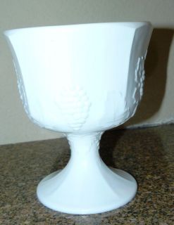 milk glass compote in Opaque