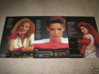 Akai 3 page AD from 1984 VCR,RECEIVER,CD PLAYER, girls