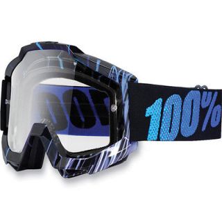 100% Accuri Blue Weld Clear Lens Motocross Goggles