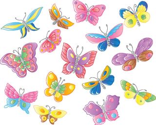 24 X PASTEL MIX BUTTERFLY EDIBLE CUP CAKE TOPPERS M11