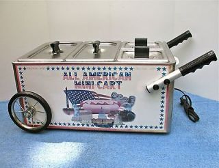 HOT DOG CART ALL AMERICAN COOK SABRETT HOT DOGS NEW YORK COOKER TABLE 
