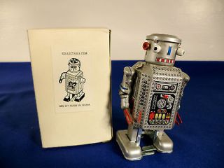 NIB Robot Vintage Walking Wind Up Tin Toy MS 249 NOS 