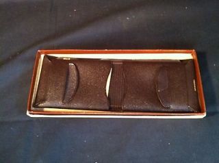 Vintage MENS Leather Bi Fold Wallet MOROCCO UNUSED IN BOX