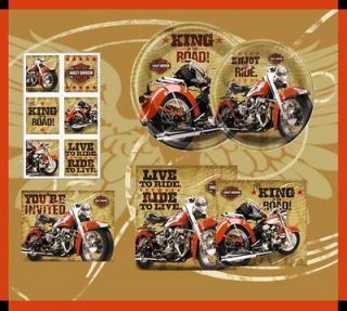 Harley Davidson Motorcycle Hallmark Birthday Party Supply  U Pick 