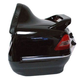 New Motorcycle Scooter Tail Box Luggage Bag Back Trunk Top Case Black