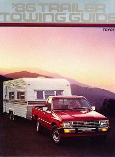 1986 Toyota Truck Trailer Towing Original Sales Brochure Catalog