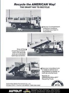 1993 Volvo FE6.15 American Roll Off Truck Brochure