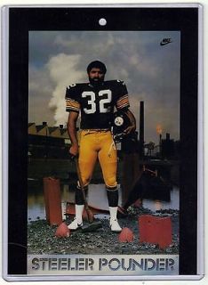 1982 NIKE Poster Sample Card Franco Harris Pittsburgh Steelers Penn 