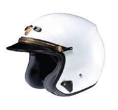   Low Rise Police Officer RJ Platinum LE Wht/Blk Motorcycle Helmet