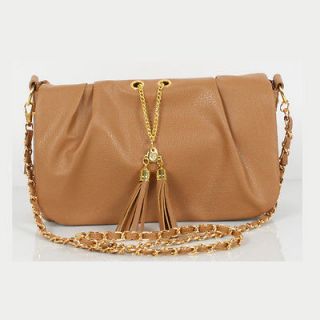   Side Quilted Gold Chain Tassel Shoulder Cross Body Bag Handbag Purse