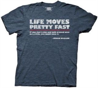 Ferris Buellers Day Off Life Moves Pretty Fast Adult T Shirt