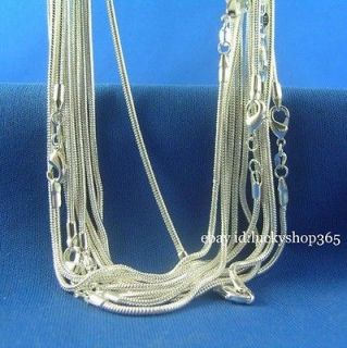 Wholesale lots 10pcs Sterling Silver Snake Chain Necklaces 22
